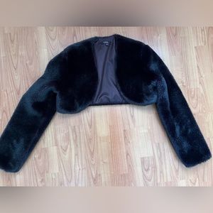 Dark Plum Real Y2K Vintage Fur Jacket